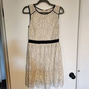 Skies Are Blue Fit Flare Dress Womens SZ Small Whimsy Fairy Lace Romantic Dainty